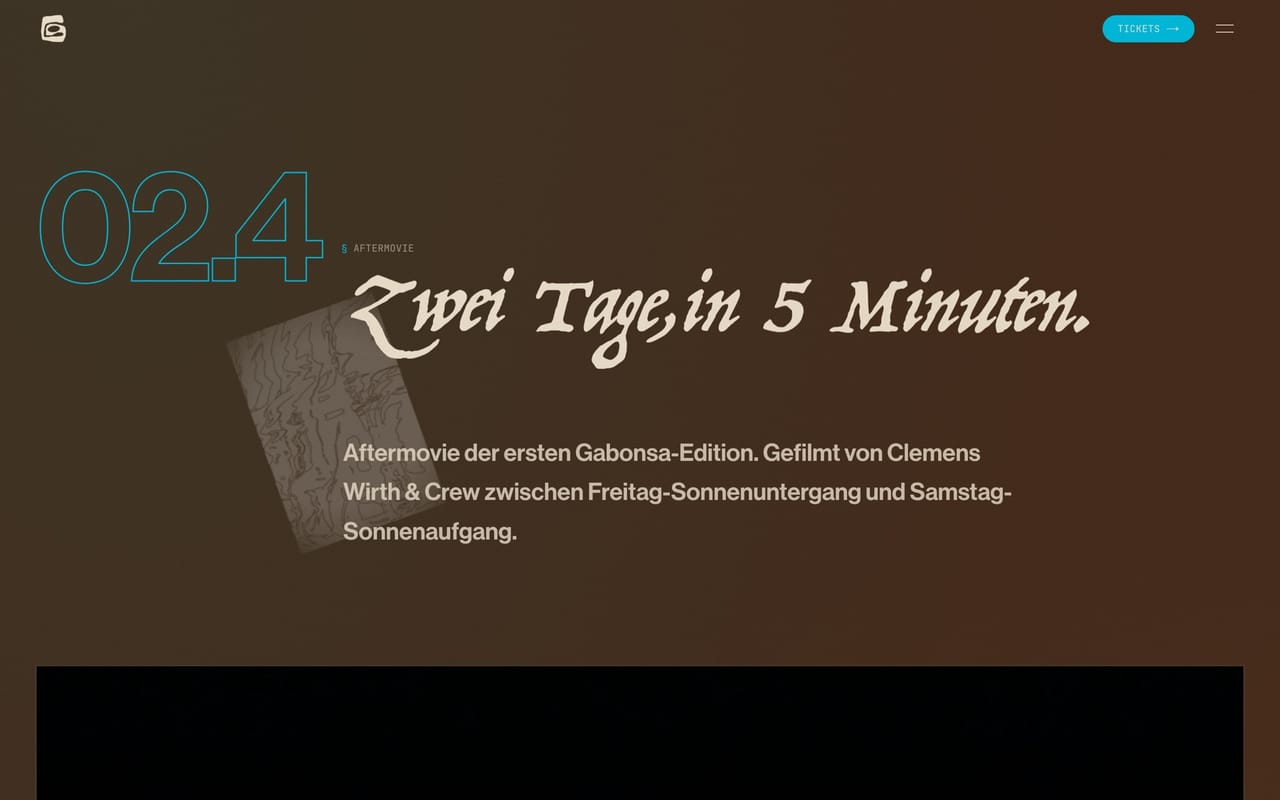 Aftermovie-Seite mit eigenem Video-Player